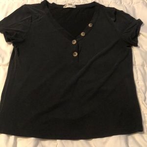 Dark blue top. Size large